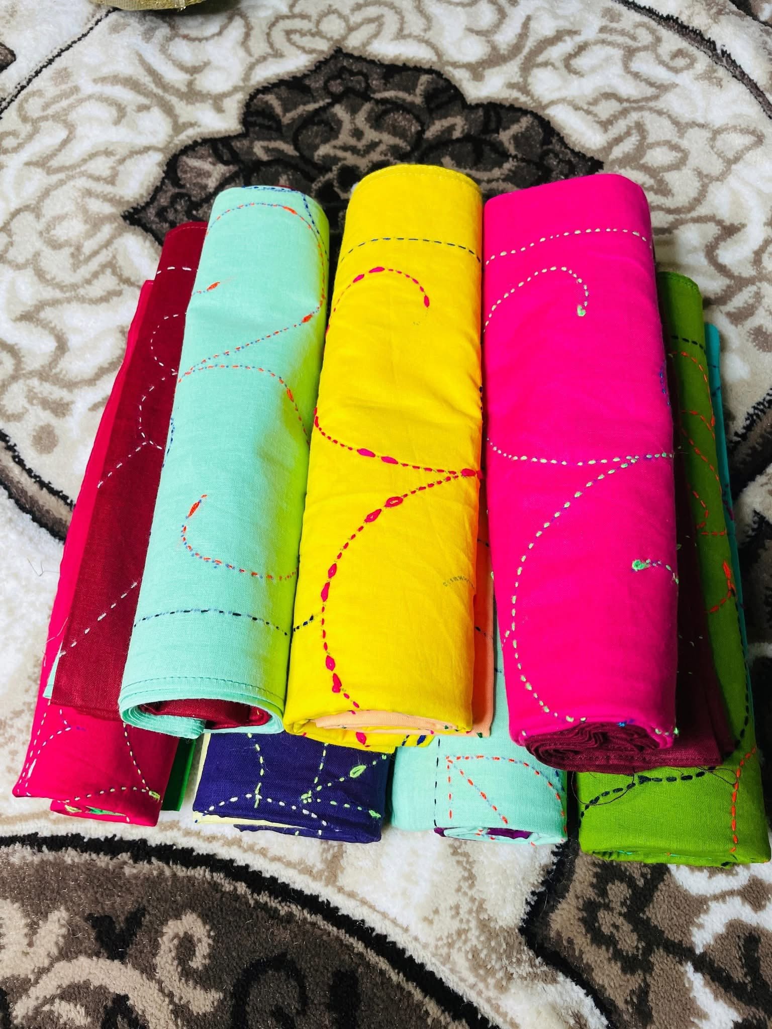 বেবি নকশি কাঁথা ১০ পিস ৩২/৩০ ইঞ্চি